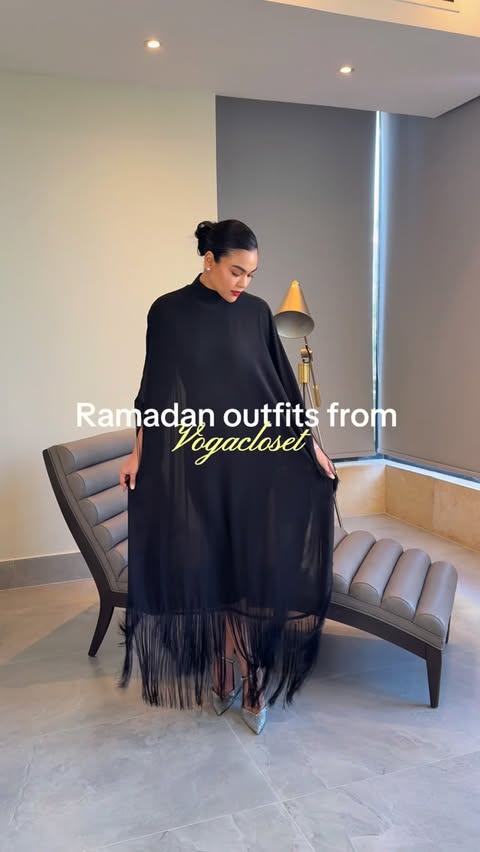 Instagram post by @amyshaaban for VogaCloset. Caption reads: Ramadan Outfits from @vogacloset 🌙 promocode....