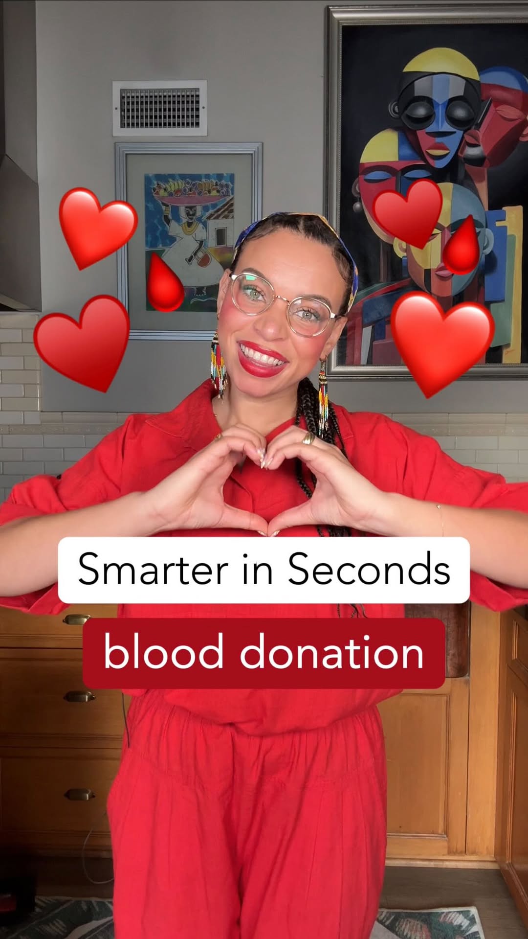 Instagram post by @blairimani for American Red Cross. Caption reads: In this season of love, let’s share the love in a....