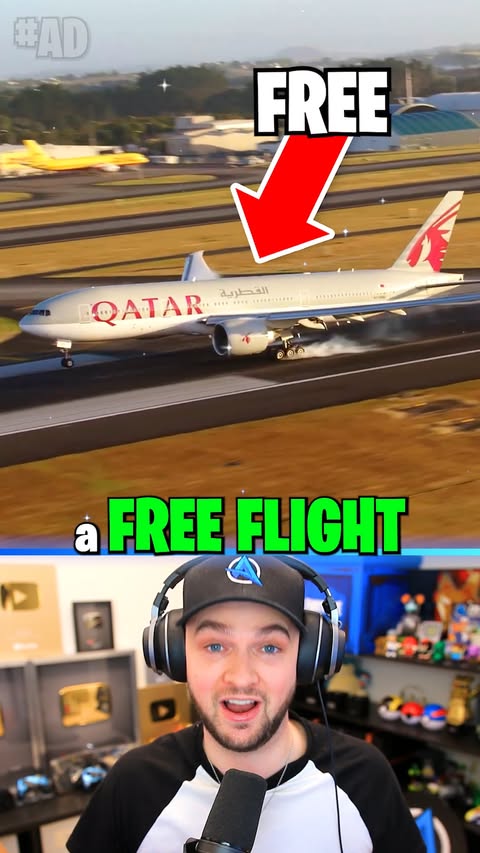 Instagram post by @alia for Qatar Airways. Caption reads: @qatarairways are giving away FREE flight [...].