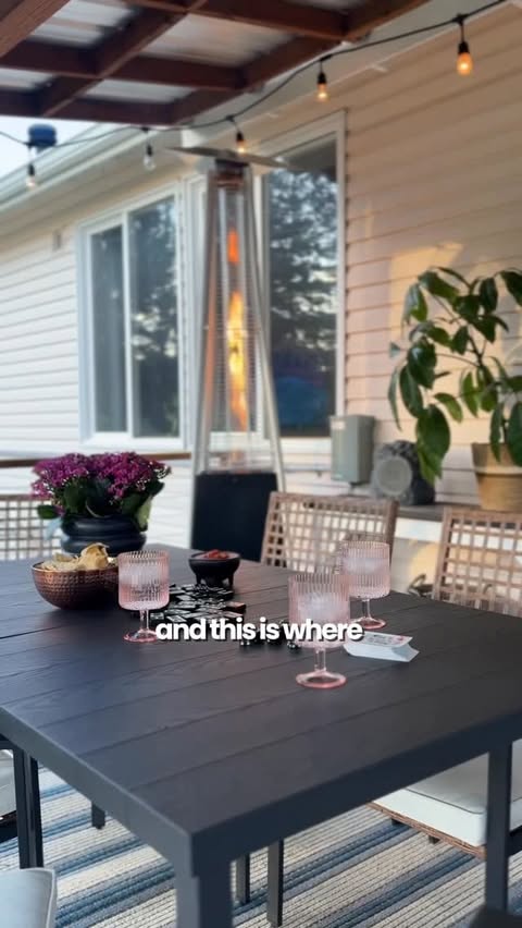 Instagram post by @gatheratthebooths for Wayfair. Caption reads: [...] entertaining thanks to @wayfair. Comment....