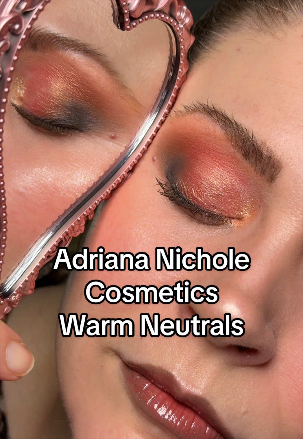 TikTok post by @melissa_beautyover40 for Adriana Nichole Cosmetics. Caption reads: [...] eyeshadow palette from @Adriana Nichole....