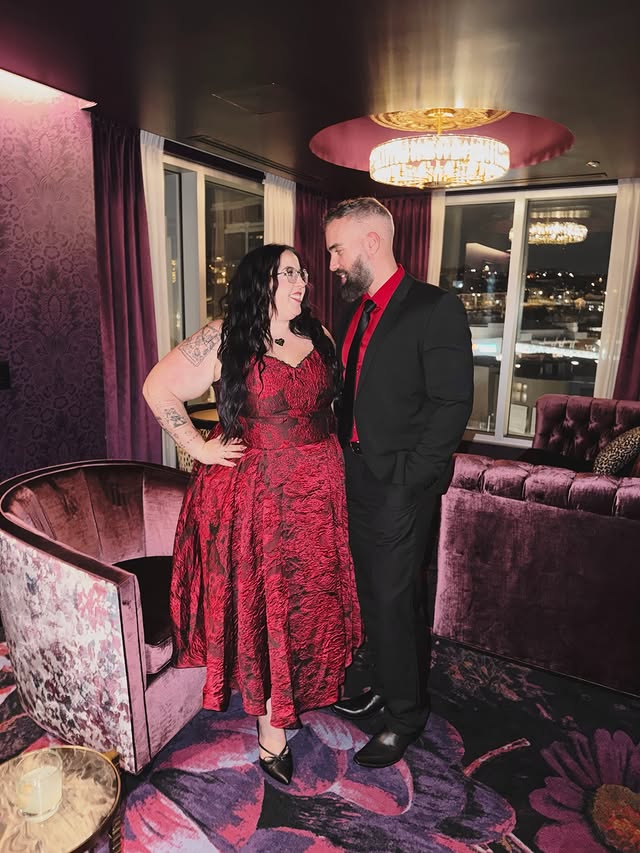 Instagram post by @aliciamccarvell for Penningtons. Caption reads: We love a holiday party ||•• 

dress: @jessakae....