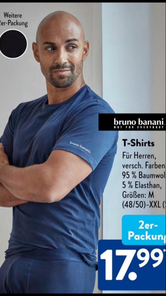 Instagram post by @cedricpercy for ALDI Nord. Caption reads: Bruno Banani x ALDI

Wer hätte gedacht, dass....