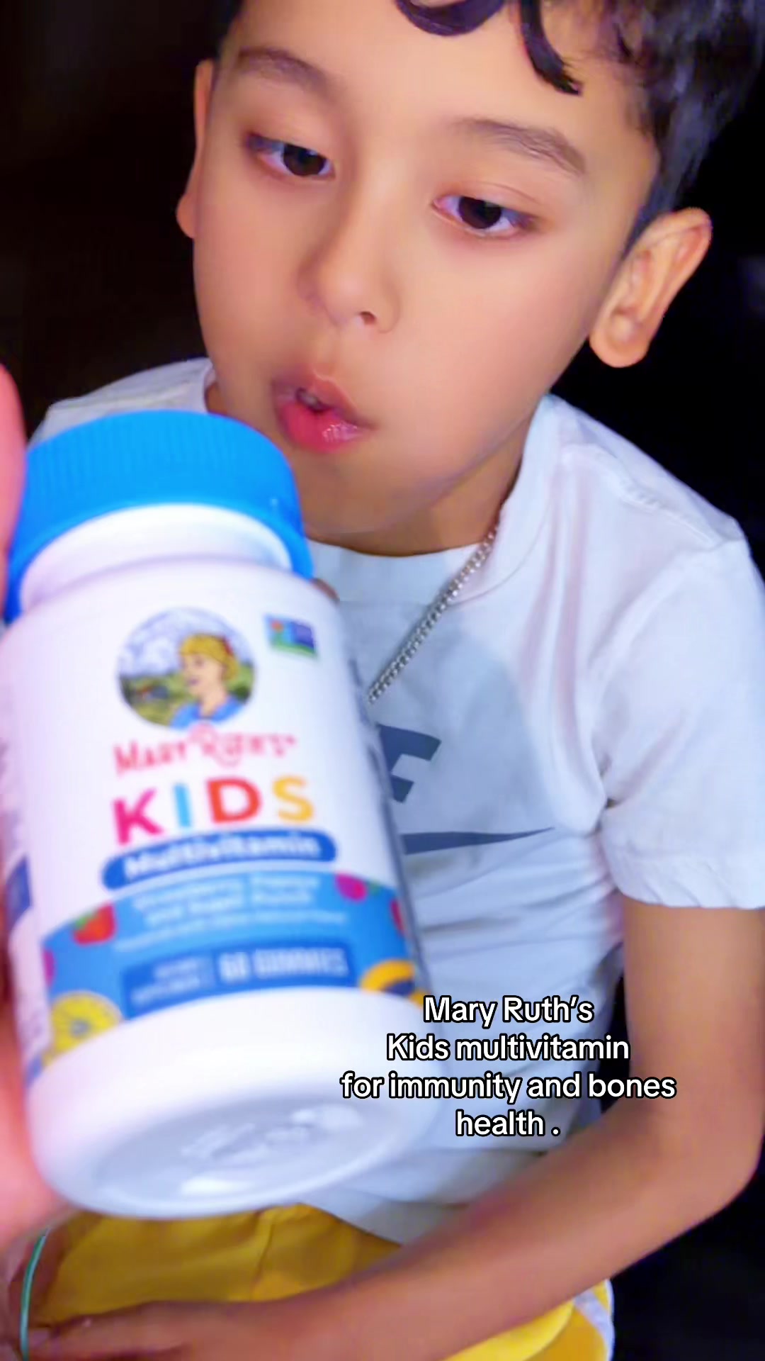TikTok post by @ritachauhan90 for MaryRuth's Kids. Caption reads: #maryruths #kidsmultivitamins #dietarysupplement....