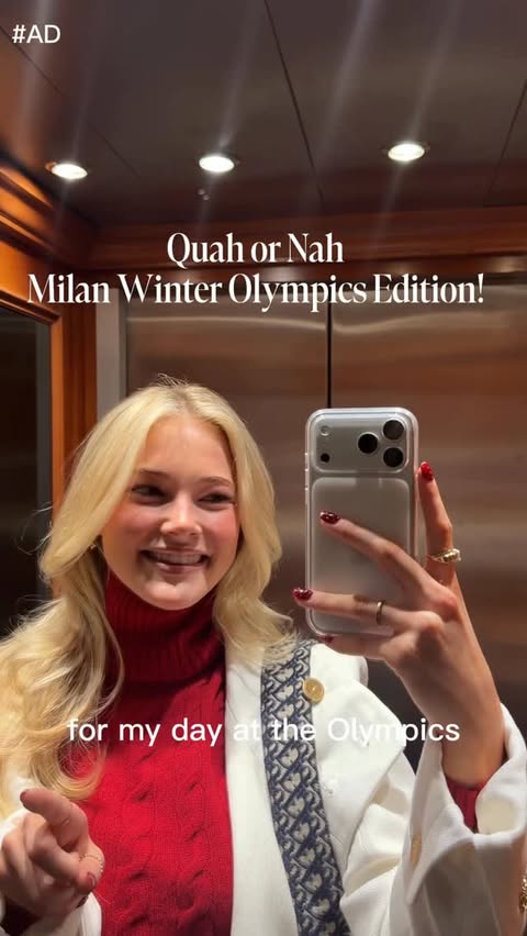 Instagram post by @ryleearnold1 for Xfinity. Caption reads: #XfinityPartner Quah or Nah: Winter Olympics [...].