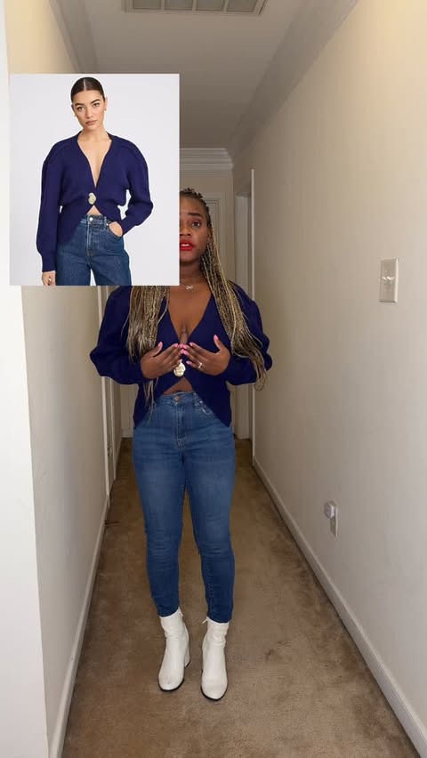 Instagram post by @mommiesjade for Express. Caption reads: [...] this holiday party outfit from....