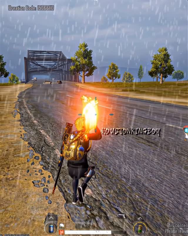 Instagram post by @houstonkingboy for PUBG MOBILE. Caption reads: [...] FOR MORE AWESOME CONTENT😈 #partner....