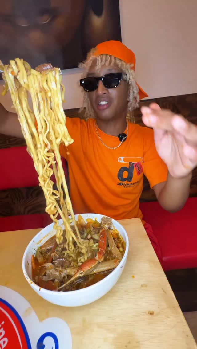 Instagram post by @krazyblondeboy_ for Visit New Orleans. Caption reads: Big juicy Noodles! @thainolarestaurantandbar....