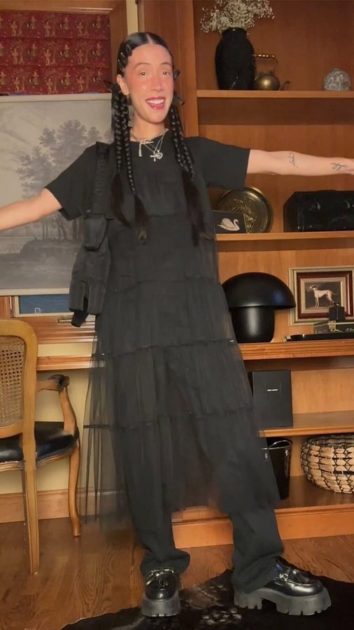 Instagram post by @itssaracroft for KATE HEWKO. Caption reads: This @katehewko tulle trim tank is an absolute....