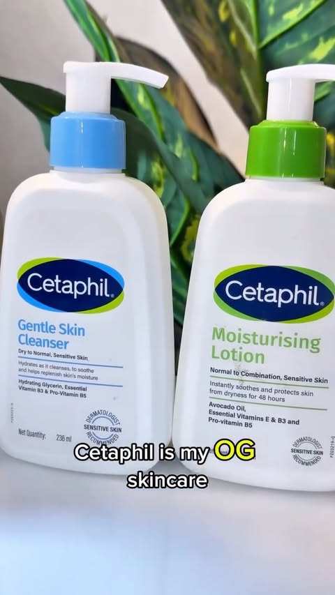 Instagram post by @ishabhardwajpathak for Cetaphil. Caption reads: Gentle care, zero drama 🤍 This Cetaphil duo is my....