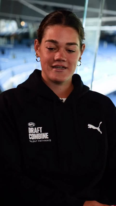 Instagram post by @aflwomens for Telstra. Caption reads: [...] and Dekota Baron ahead of the upcoming....