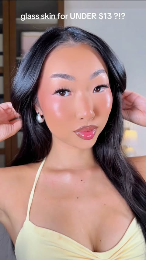 Instagram post by @itsbabykelz for COVERGIRL. Caption reads: glass skin in literally 2 SECONDS 😩 @covergirl....