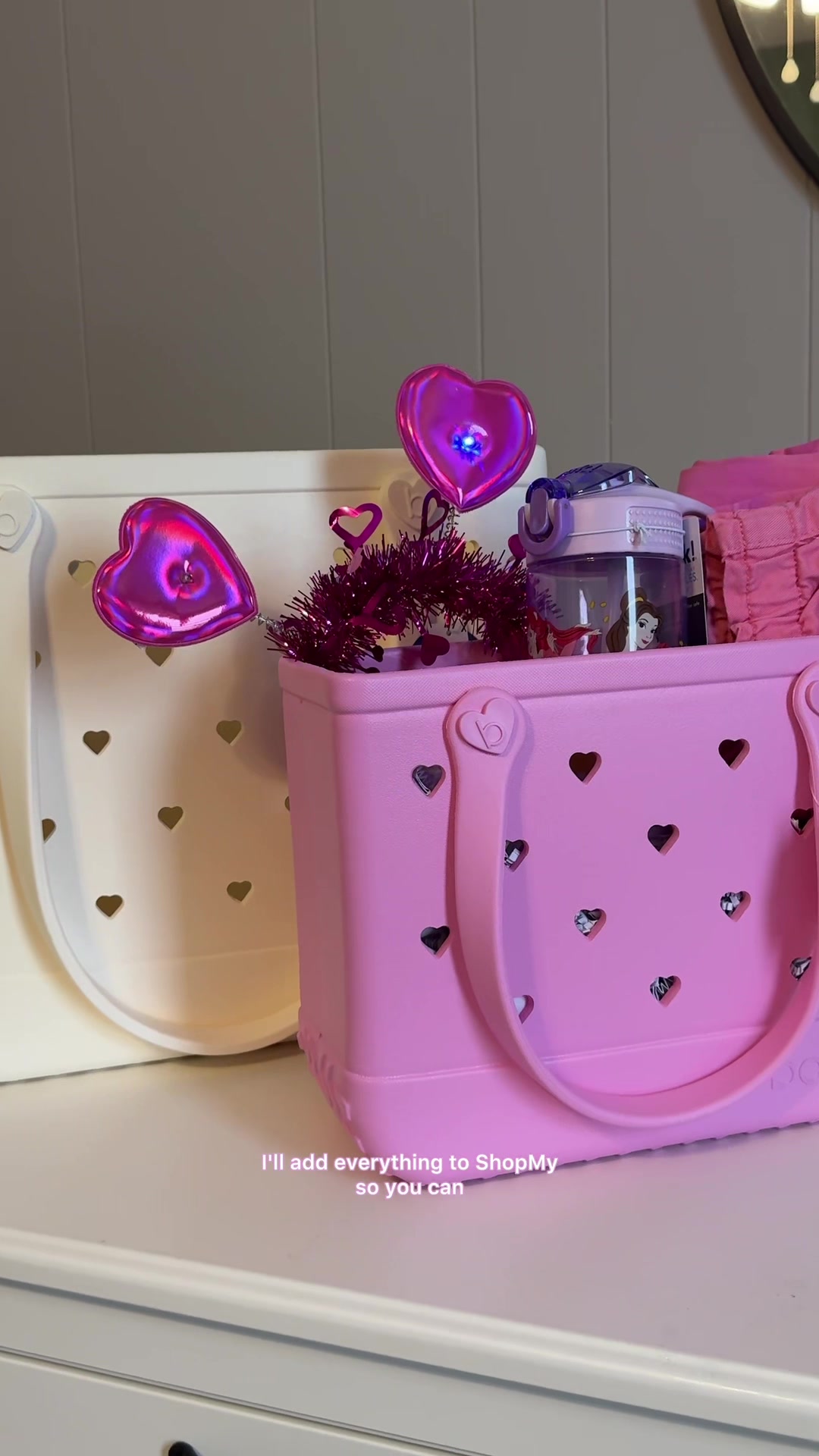 TikTok post by @themamahooch for BOGGBAG. Caption reads: [...] “basket” your little one will love 💖....