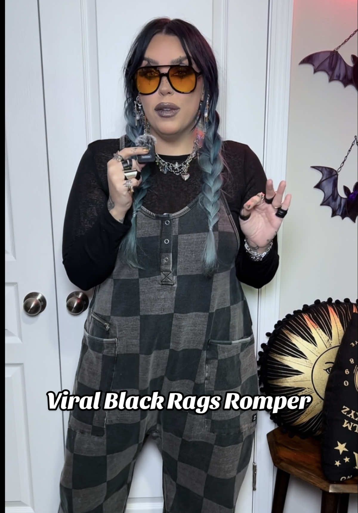 TikTok post by @christystarmua for RAGS. Caption reads: Yay! I finally got the viral black @RAGS Apparel....