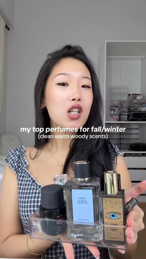 Instagram post by @via.ilyou for Memo Paris. Caption reads: my top 5 scents for the fall + winter....