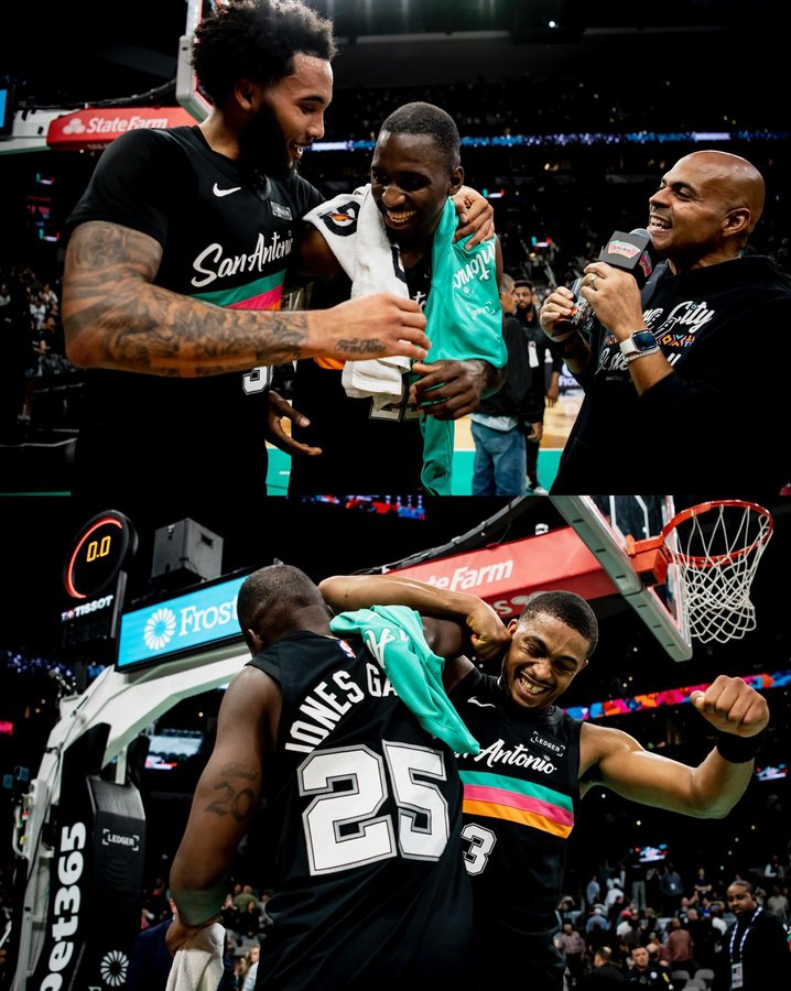 Instagram post by @davidj8nes for NBA. Caption reads: What a night for DJG 🫡.