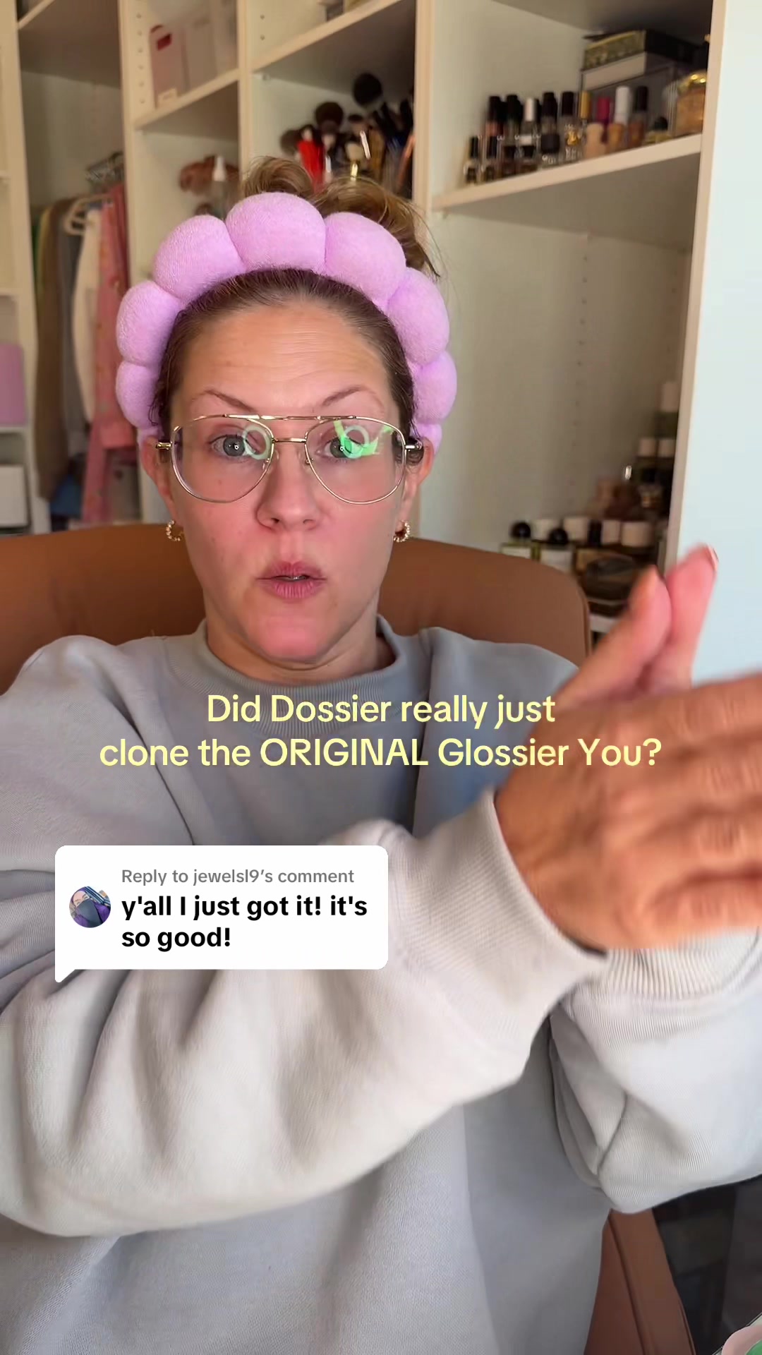 TikTok post by @itsabbyak for Dossier. Caption reads: [...] it’s been on repeat! @Dossier Perfume....