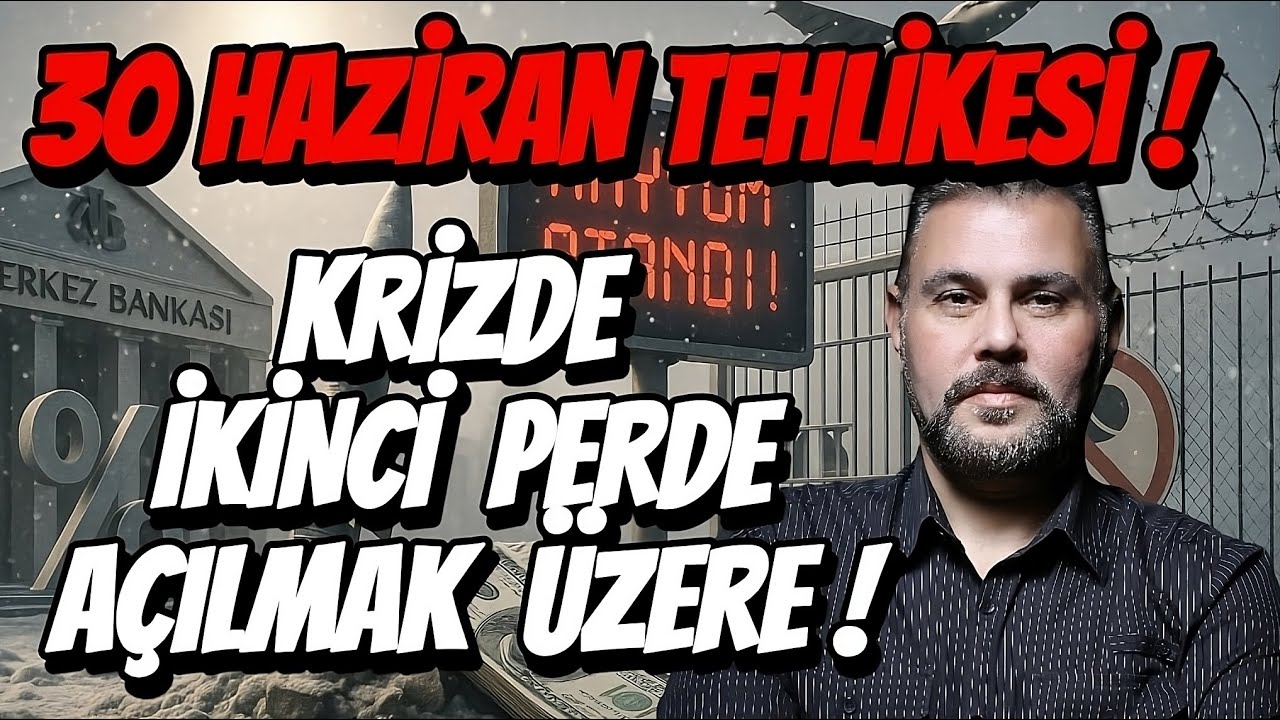 YouTube post by @MuratMuratoğlu for Bitlo. Caption reads: 30 HAZİRAN TEHLİKESİ! KRİZDE İKİNCİ PERDE AÇILMAK....