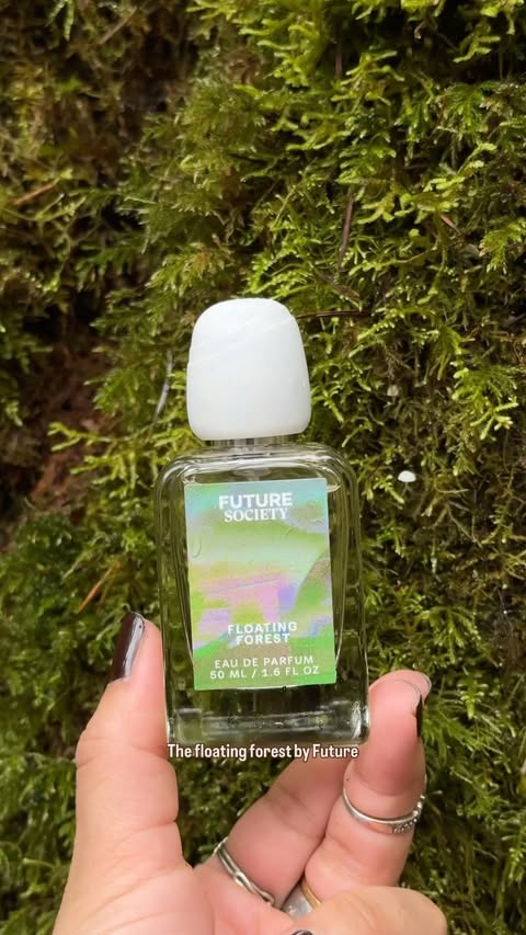 Instagram post by @blissful_banyan for Future Society. Caption reads: [...] of nature in a bottle 🌲🥾🍄 #ad....