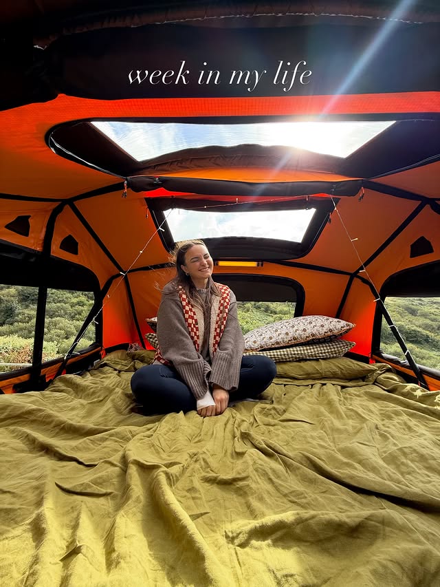 Instagram post by @louisemaymosley for Jeep. Caption reads: [...] and me on tuesday lol @tentbox and @jeep_uk....
