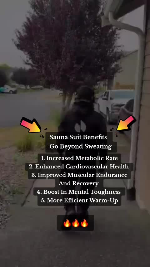 TikTok post by @pface57 for Hotsuit. Caption reads: Hotsuit sauna suits offer benefits for weight....