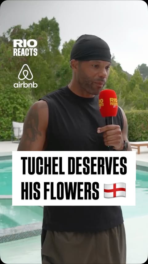 Instagram post by @joleonlescott for Airbnb. Caption reads: Joleon Lescott gives Thomas Tuchel his flowers....