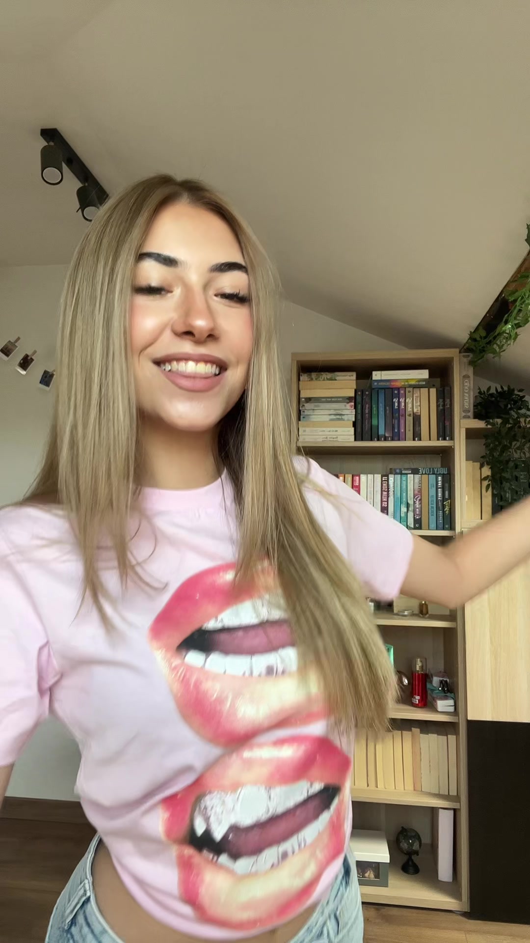 TikTok post by @ahaxlll for Mystic Store. Caption reads: baby tee from @MYSTIC ★ 🤍 #collaboration....