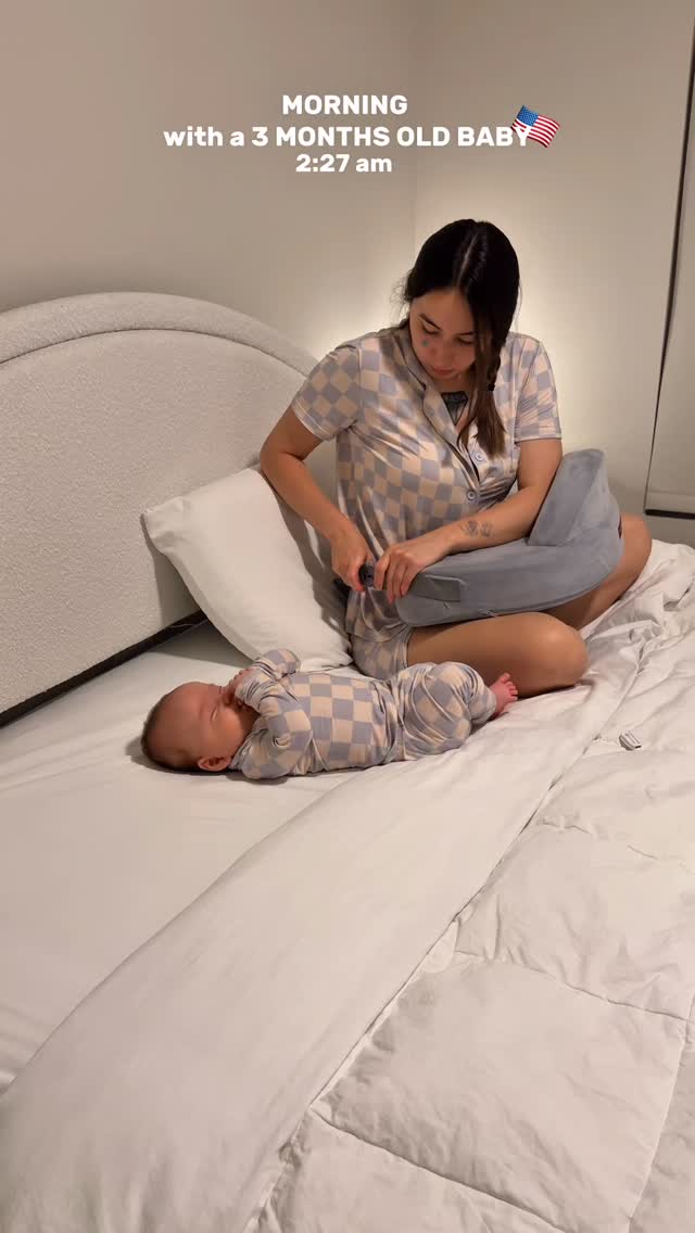 Instagram post by @gini_in_usa for Momcozy. Caption reads: [...] many diaper changes have you counted?....