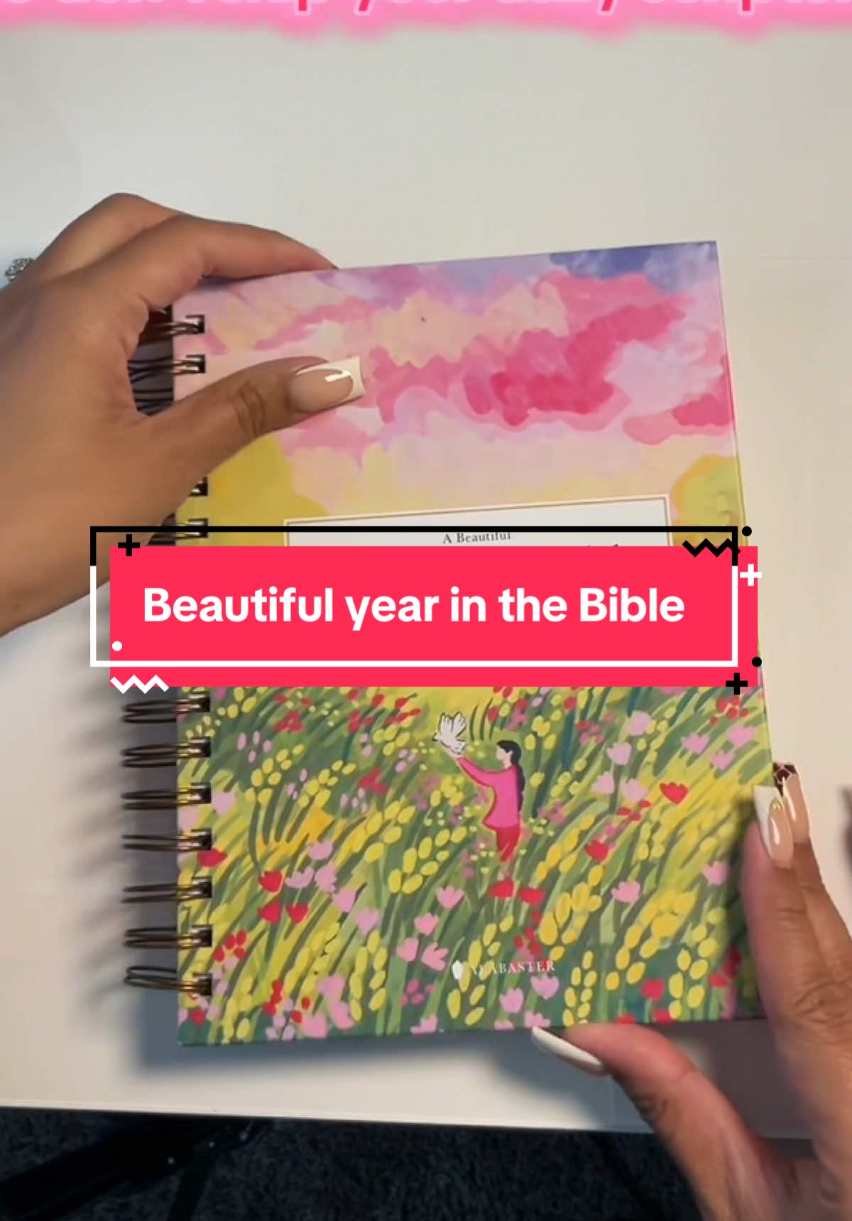 TikTok post by @neekylove_ for Alabaster Co. Caption reads: Barbell on my shoulders, Bible in my hand, Worship....