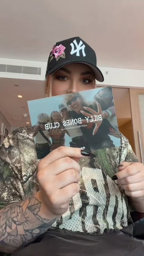 Instagram post by @ellarae_xo for BILLY BONES CLUB. Caption reads: Thanks @billybonesclub for making me look cool in....