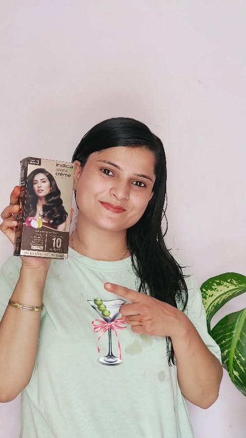 Instagram post by @shivali_lifestyle for Indica Hair Color. Caption reads: Instant Refresh 💫 New colour, fresh vibe! ✨....