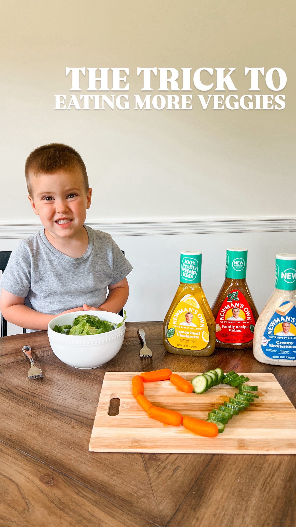 Instagram post by @thescanlanstory for Newman's Own. Caption reads: #AD // Are you team sweets or team veggies? I’m....