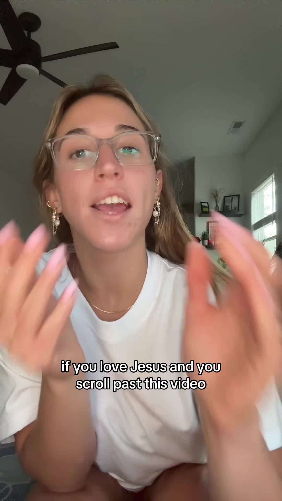 TikTok post by @annasallee for Alabaster Co. Caption reads: JESUS LOVES YOU IF YOU STAY OR SCROLL but u might....