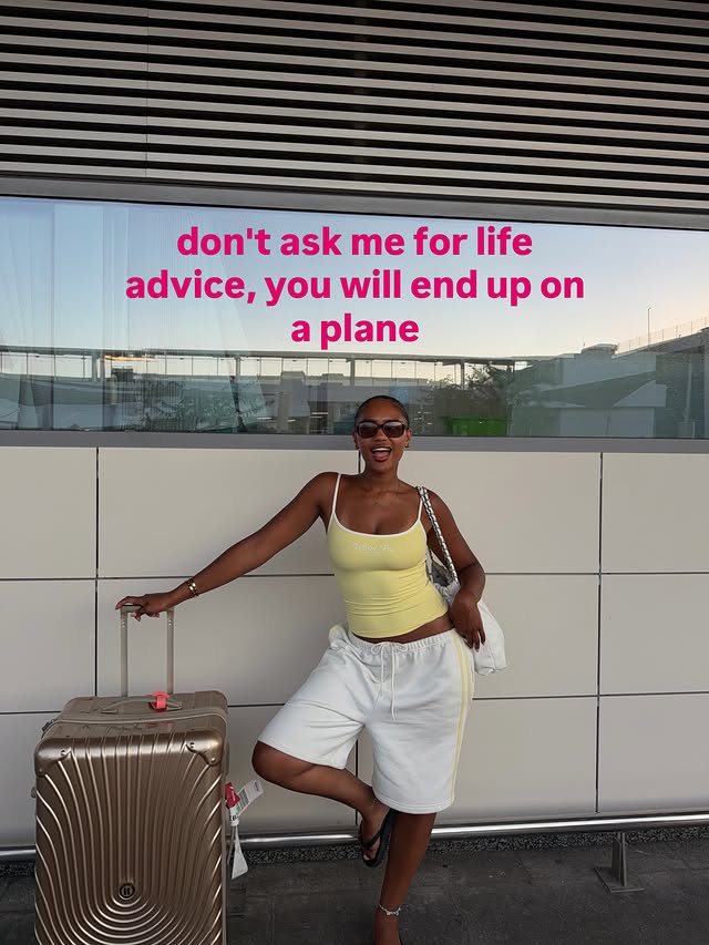 Instagram post by @gabbyjefferyy for White Fox. Caption reads: and you won’t regret it ✈️🧳🌍🗺️....