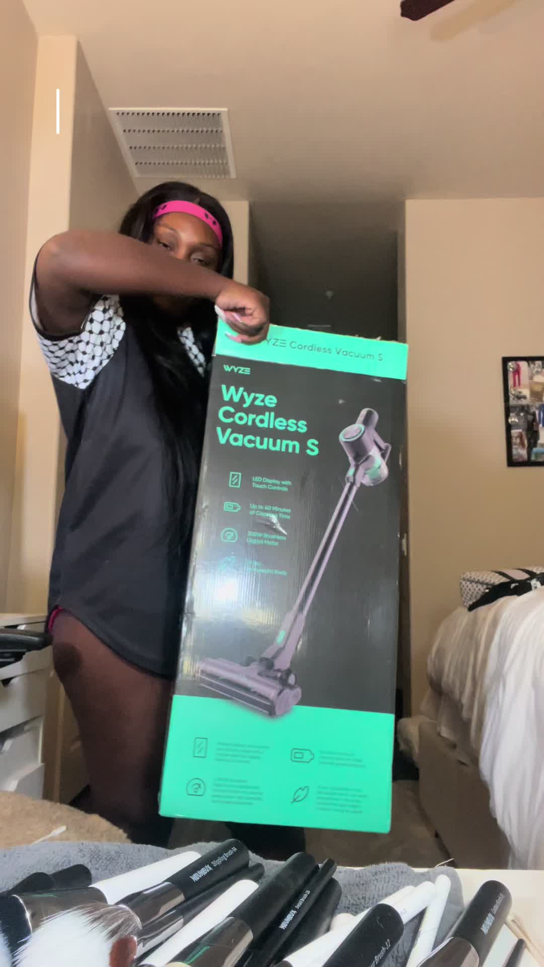 TikTok post by @realgodivagoddess for Wyze. Caption reads: @Wyze I cannot thank you enough for enough. I....