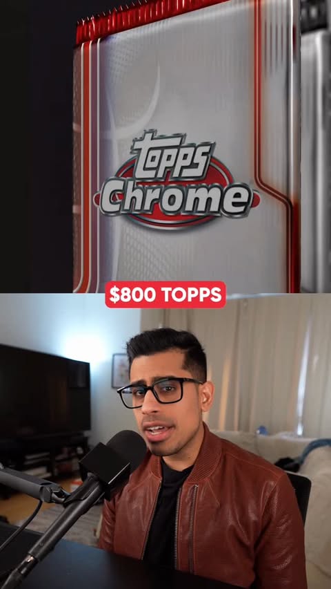 Instagram post by @omar for Topps. Caption reads: Want a shot at a 2025 Topps Chrome hobby box or a....