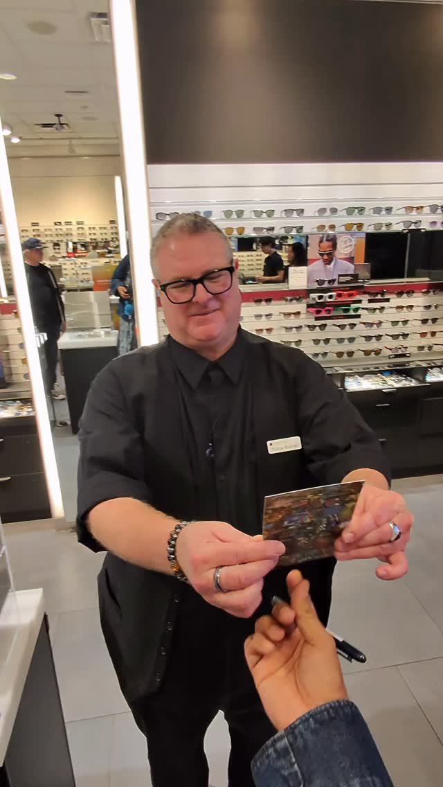 Instagram post by @sabet for Sunglass Hut. Caption reads: Wonderful painting some love for sugar Shane at....