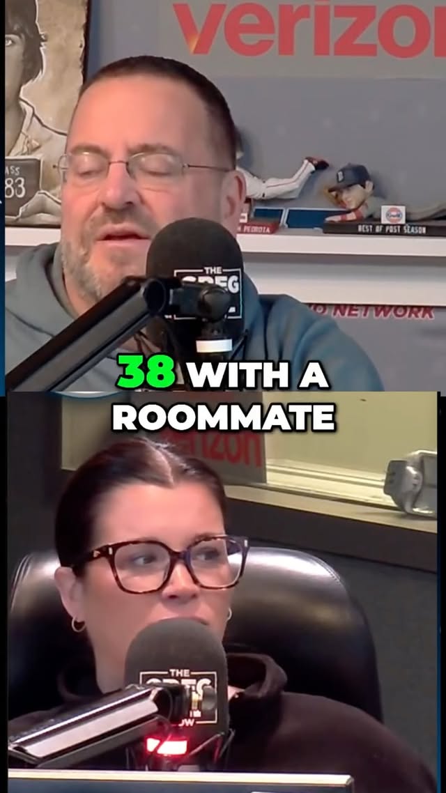 Instagram post by @thegreghillshowweei for Verizon. Caption reads: [...] #relationships WEEI Studios powered by....