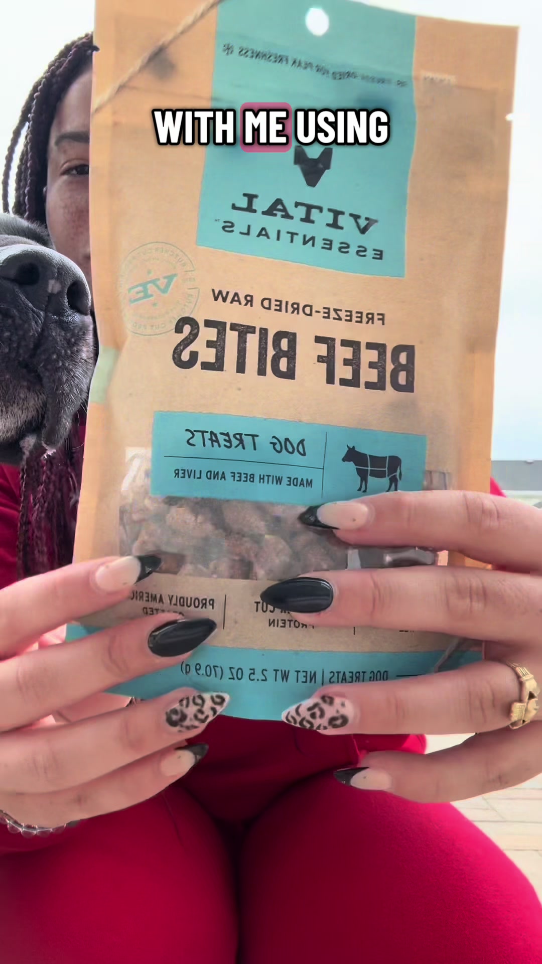 TikTok post by @workingmuttharley for Vital Essentials. Caption reads: we love @Vital Essentials !!! i actually own so....