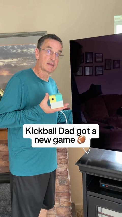 Instagram post by @kickballdad for Nex Playground. Caption reads: Kickball Dad plays NFL FLAG Heroes on Nex....