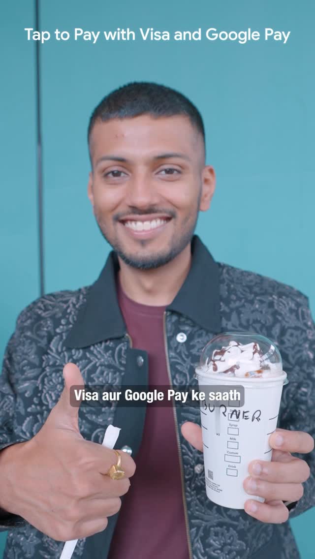 Instagram post by @techburner for Google India. Caption reads: Bought coffee with @visa.ind and @googleindia 
....