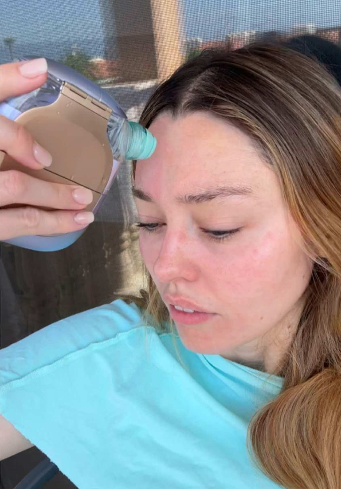 TikTok post by @emilywoodmakeup for Shark Beauty. Caption reads: AD holding your hand through the @Shark Beauty UK....