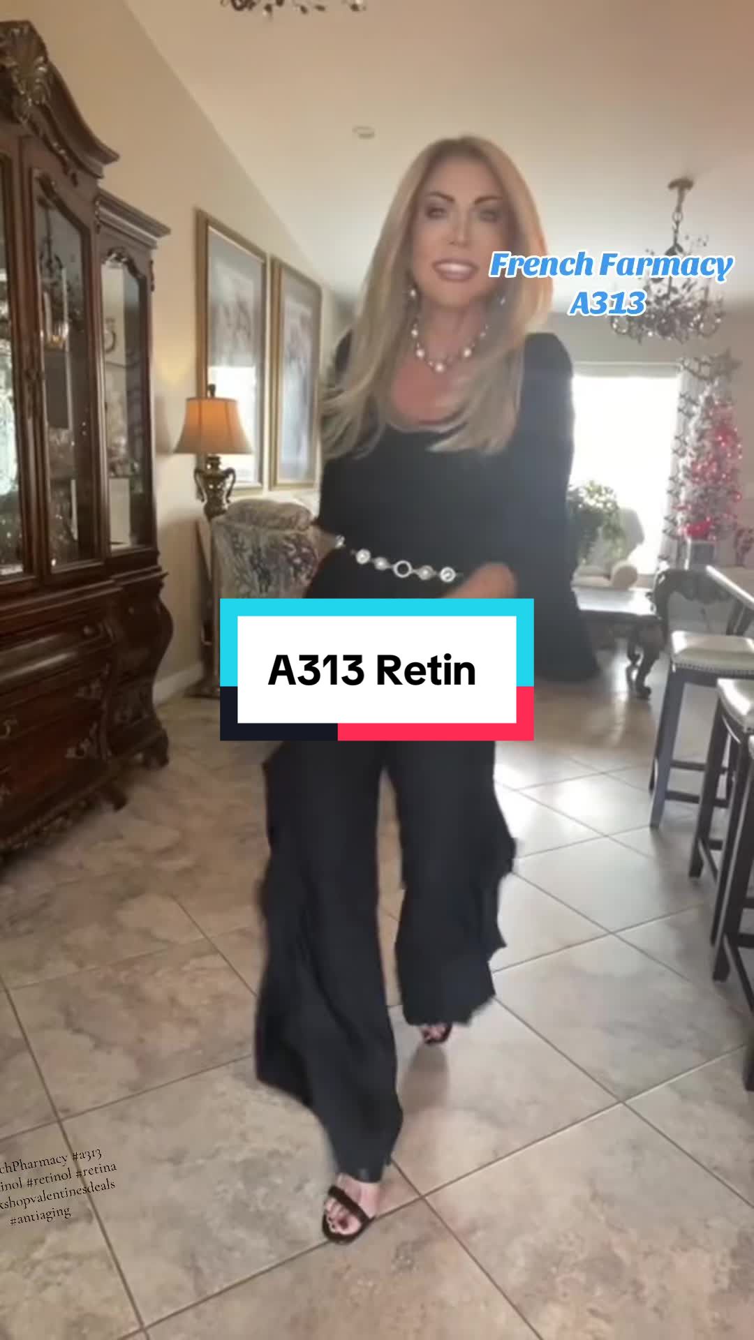 TikTok post by @_nativeprincess for FrenchPharmacy. Caption reads: @FrenchPharmacy #a313 #bestretinol #retinol....