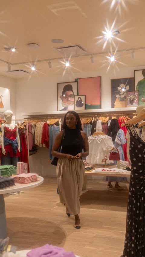 Instagram post by @cocobassey for Anthropologie. Caption reads: [...] got all your new fashion favorites!....