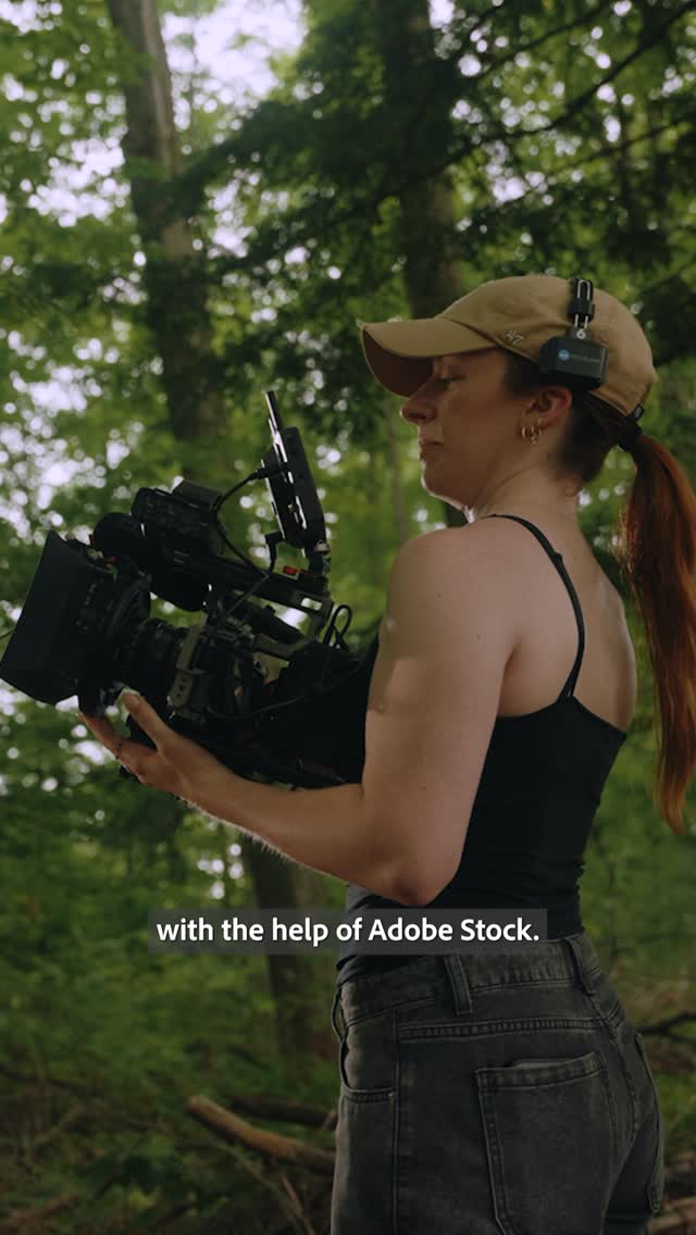 Instagram post by @nshaps for Adobe Stock. Caption reads: Sometimes with filmmaking you aren’t shooting in....