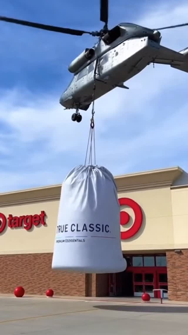 Instagram post by @ryanbartlett for True Classic. Caption reads: Drop into @target to shop @trueclassic for the....