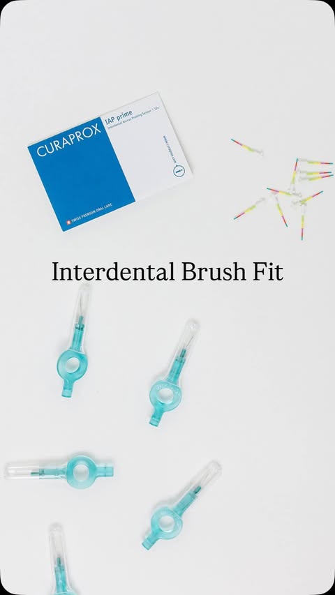 Instagram post by @hygieneedge for Curaprox. Caption reads: [...] interdental brushes like these from....