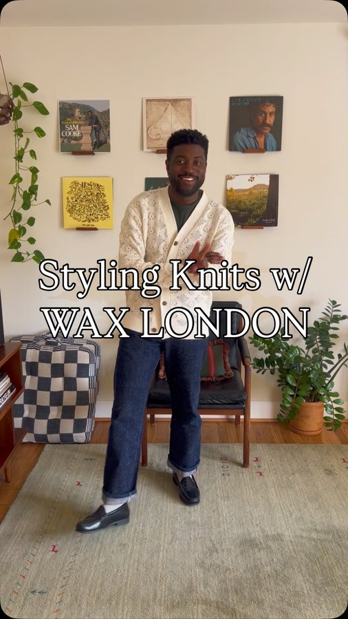 Instagram post by @fitting_in_now for Wax London. Caption reads: [...] the temps rise, so should your style. Wax....