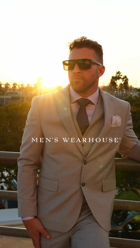 Instagram post by @mattfield777 for Men’s Wearhouse. Caption reads: Driving is a high-intensity sport. When I need to....