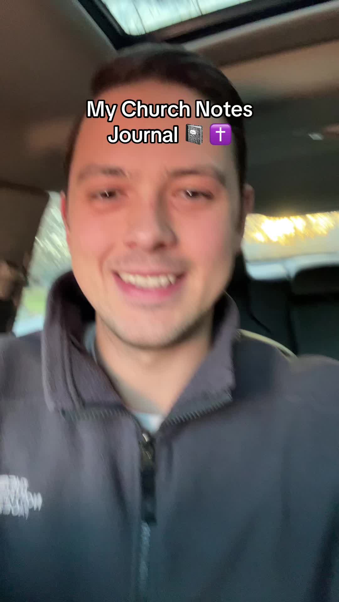 TikTok post by @nickgreinerofficial for Steadfast and Sustained. Caption reads: My church notes journal! @Steadfast And Sustained....